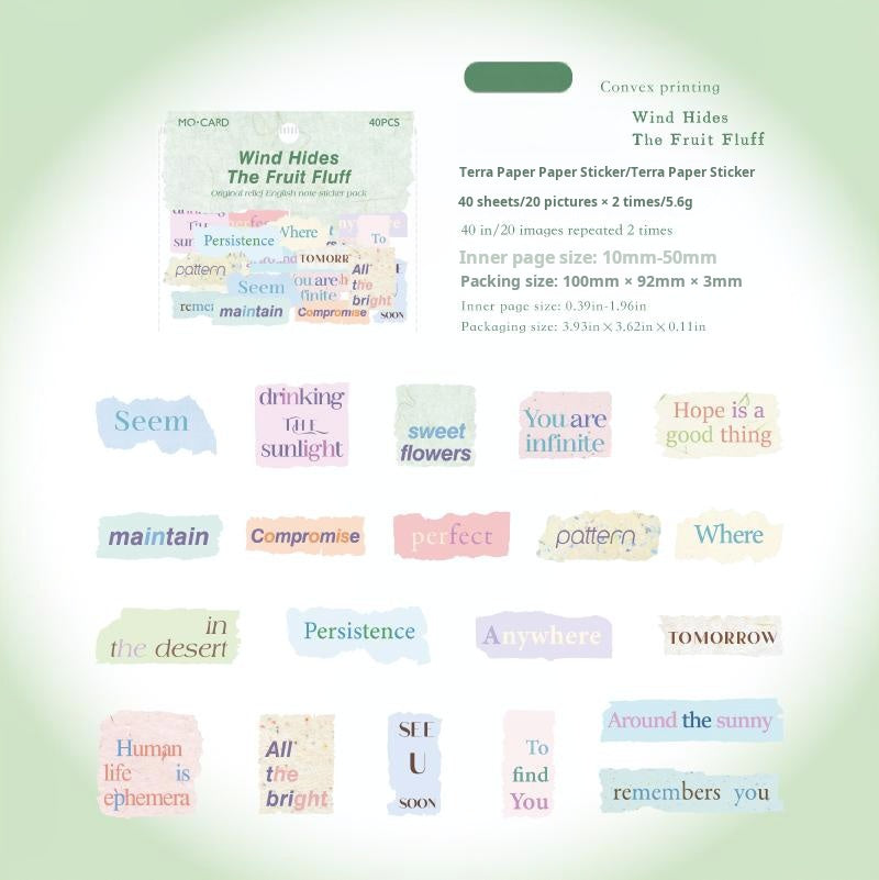 1031 Small note sticker -40Pcs each pack