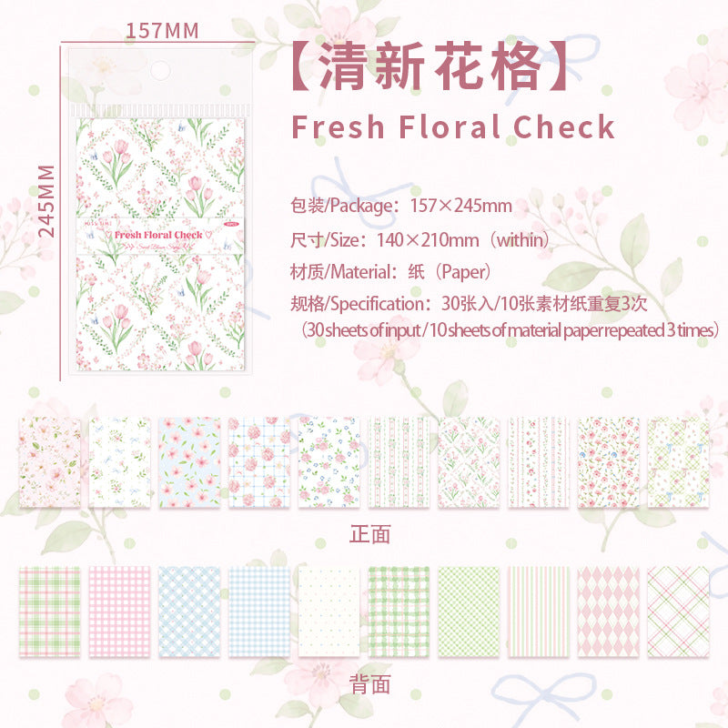 Floral Tales Paper -30Pcs each pack