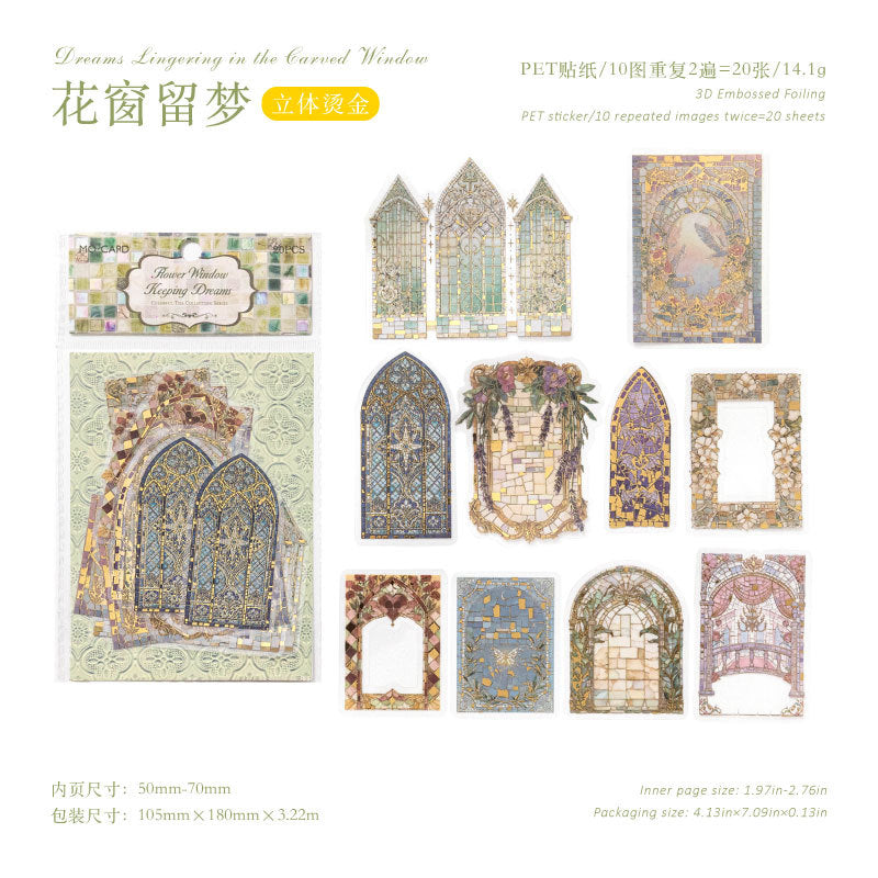 Color Brick Collection PET Stickers -20Pcs each pack
