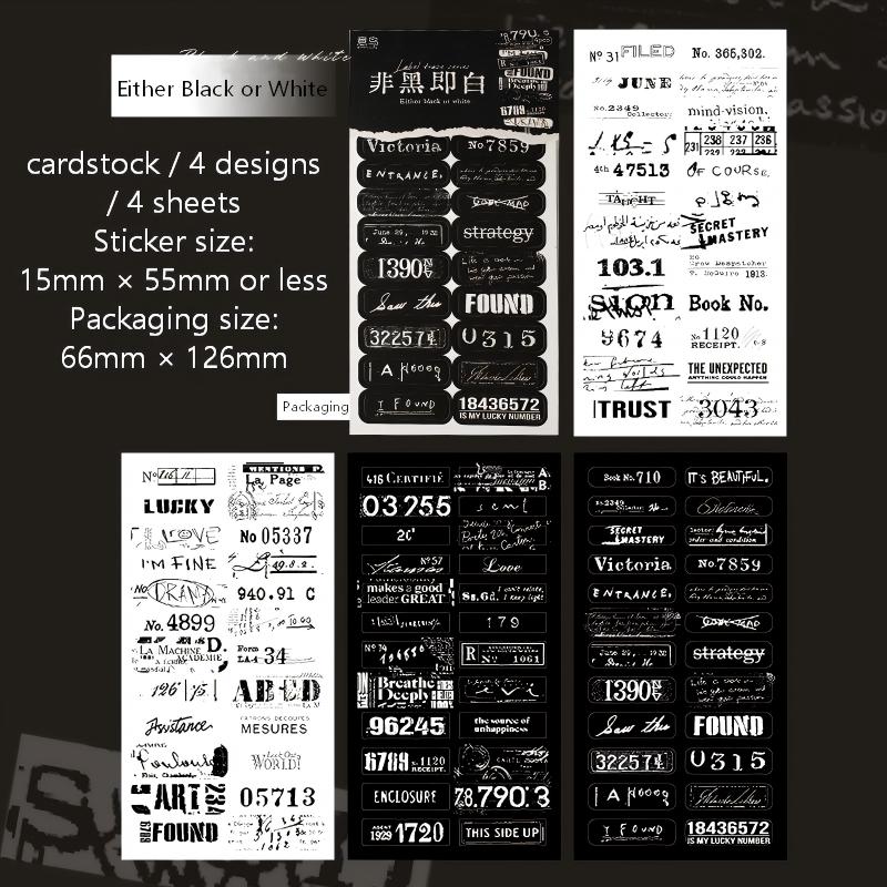 260318 Label cardstock Sticker -4pcs each pack