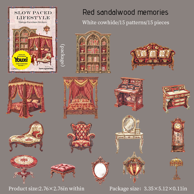 0807 Furniture Solid Sticker -15Pcs each pack