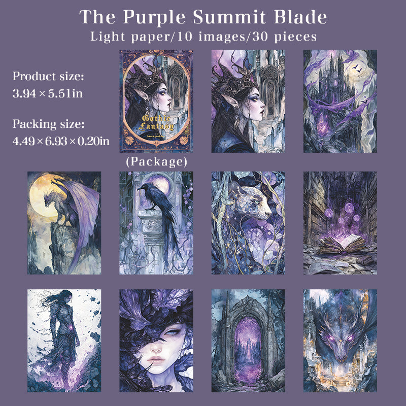 1224 Dark Gothic paper -30Pcs each pack