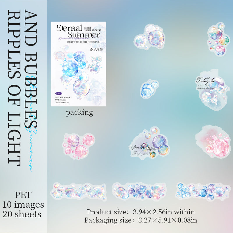 0610 Summer PET sticker -20Pcs each pack