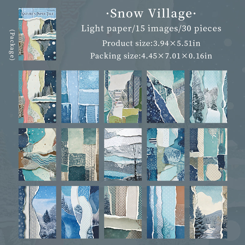 1211 Collage landscape Paper -30Pcs each pack