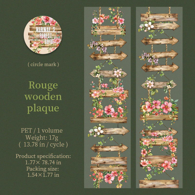 0712 Forest guide sign PET tape -4.5CM*2M