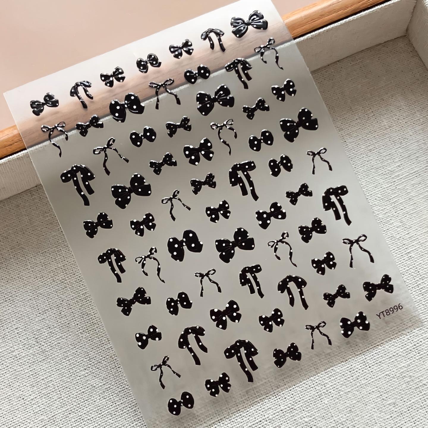 M315- Polka Dot Bow Mini Embossed sticker 1 Pcs