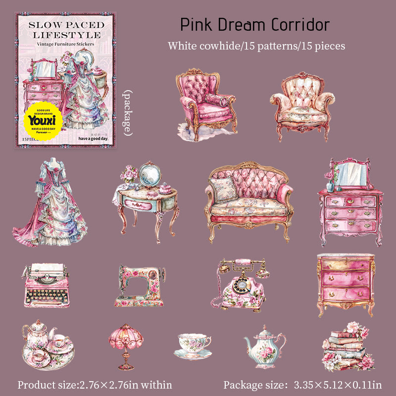 0807 Furniture Solid Sticker -15Pcs each pack