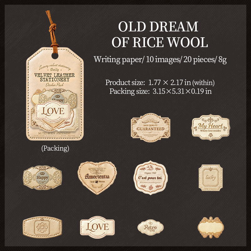 260119 Letter cardstock sticker -20Pcs each pack