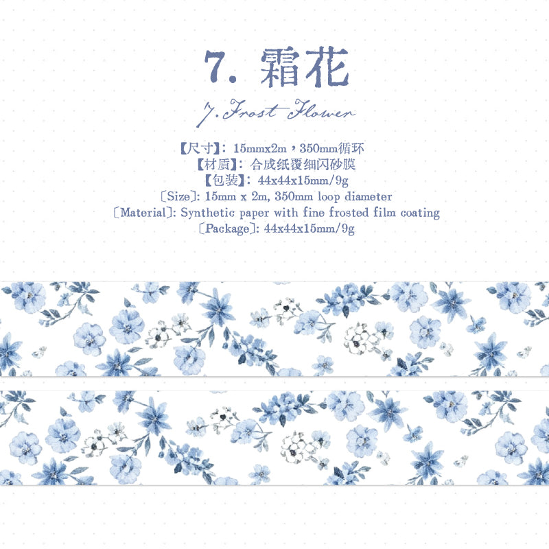 Light Salt Floral Tales Paper Tape (1.5cm x 2m)