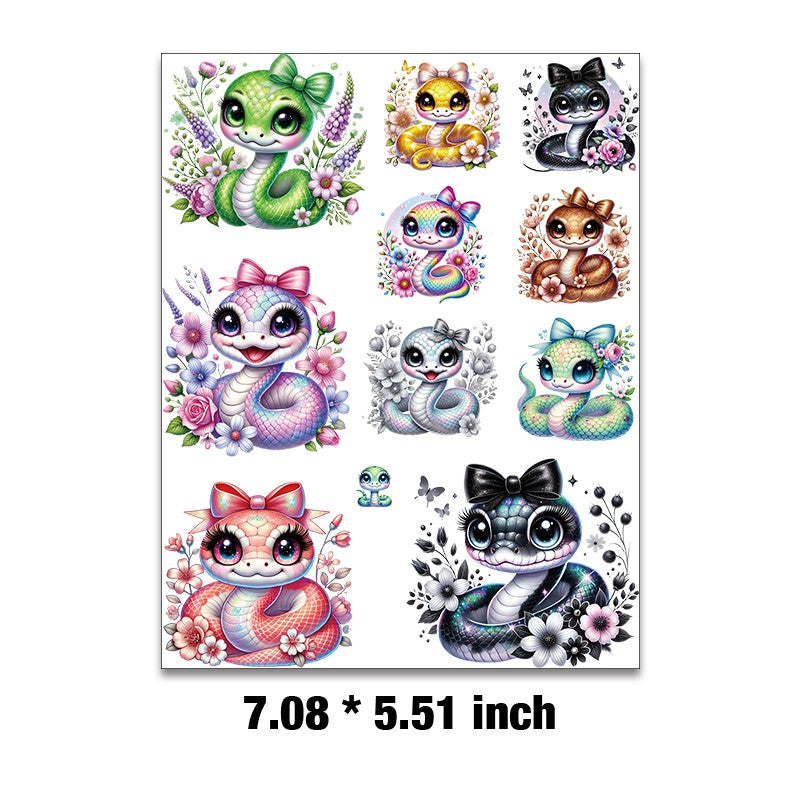 E-159- Snake Embossed sticker 1 Pcs