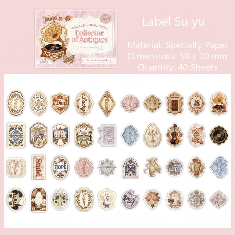 260318 Collector of Old Objects Solid sticker -40Pcs each pack