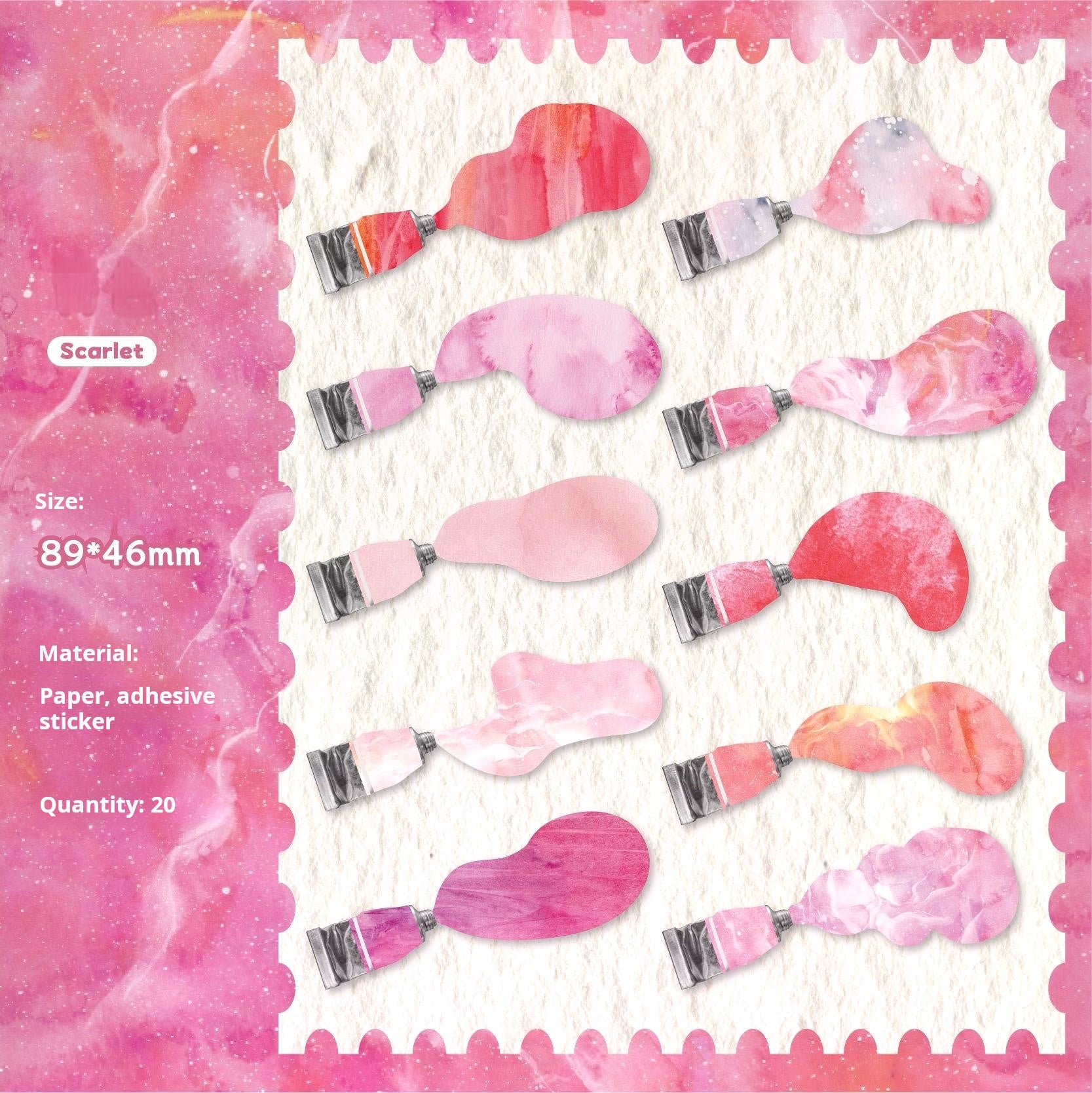 1119 Pigment bottles sticker -20Pcs each pack