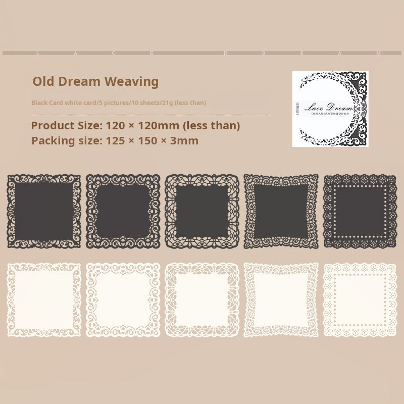 0527 Lace die-cut Paper -10Pcs each pack