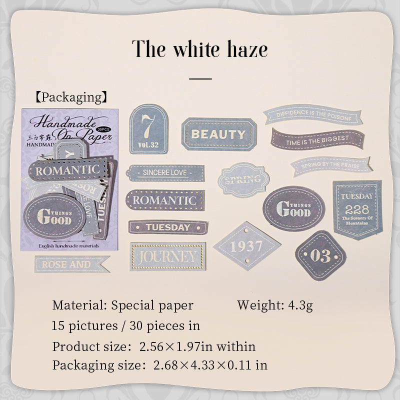 1018 Label Paper  -30Pcs each pack