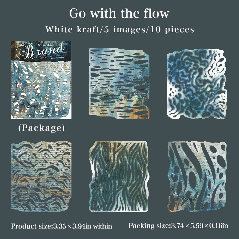 1224 Imprint Solid die cut sticker -10Pcs each pack