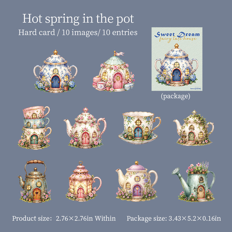 Sweet Dream Fairy Tale House PET Stickers -10Pcs each pack