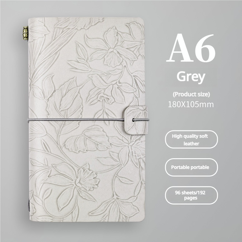 J-11- A6 embossed PU leather journal