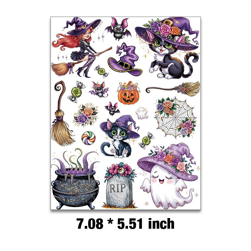 E-96- Purple magic collection Embossed sticker 1 Pcs