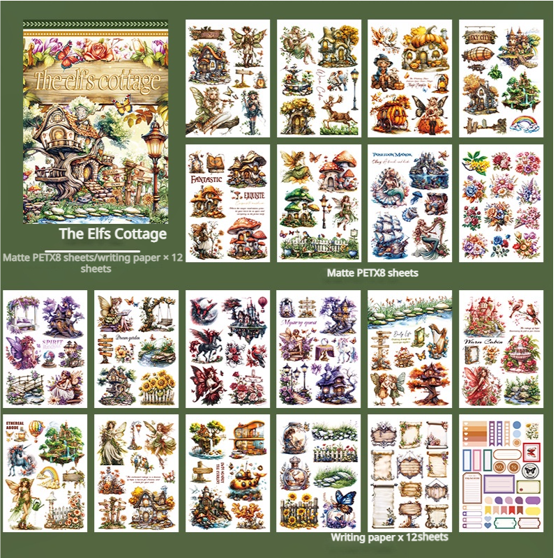 S-520- The elfs cottage Sticker Book -20Pcs each pack