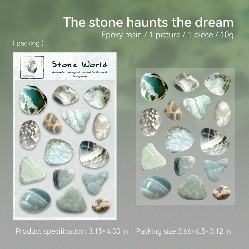 1220 Stone epoxy sticker -1Pcs each pack