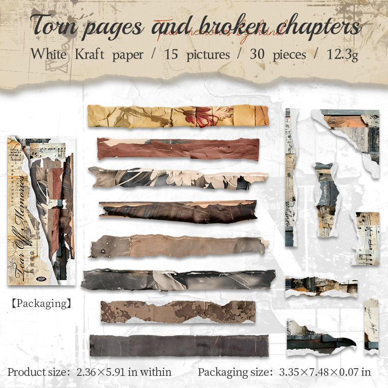 0615 Tear paper Solid sticker -30Pcs each pack