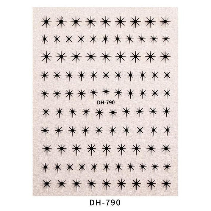 M-54- Black Full Sky Star Mini sticker 1 Pcs