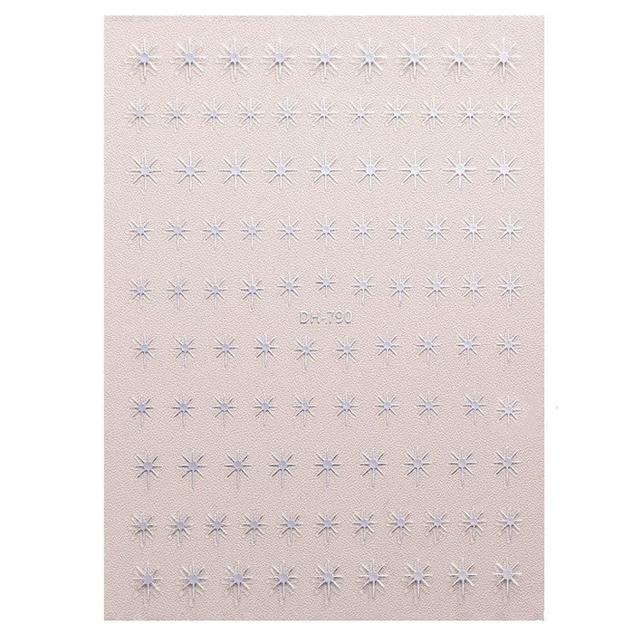 M-55- Silver Full Sky Star Mini sticker 1 Pcs