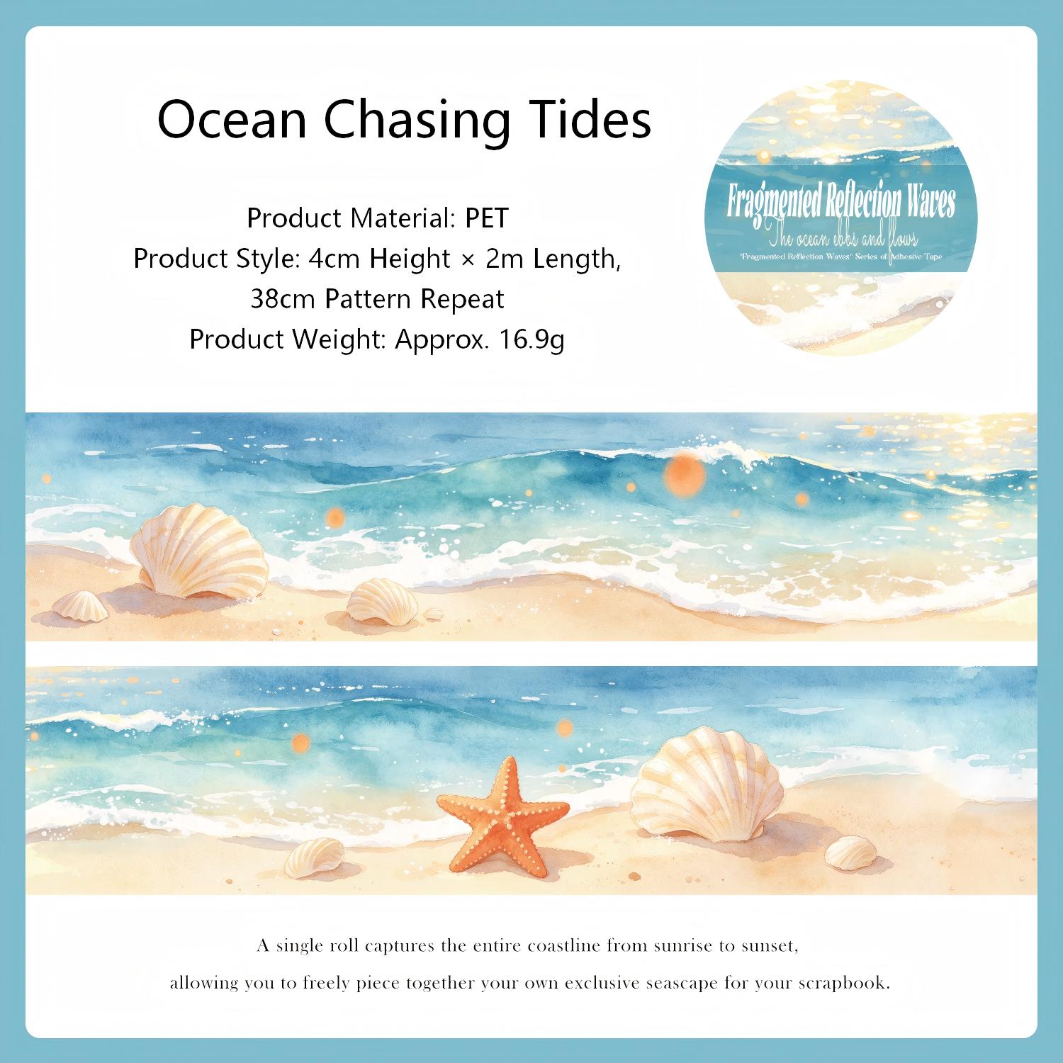 Fragmented Reflection Waves PET Tape (4cm x 2m)