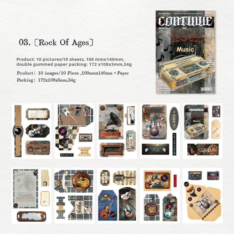 0524 Vintage Film sticker pack -10Pcs each pack