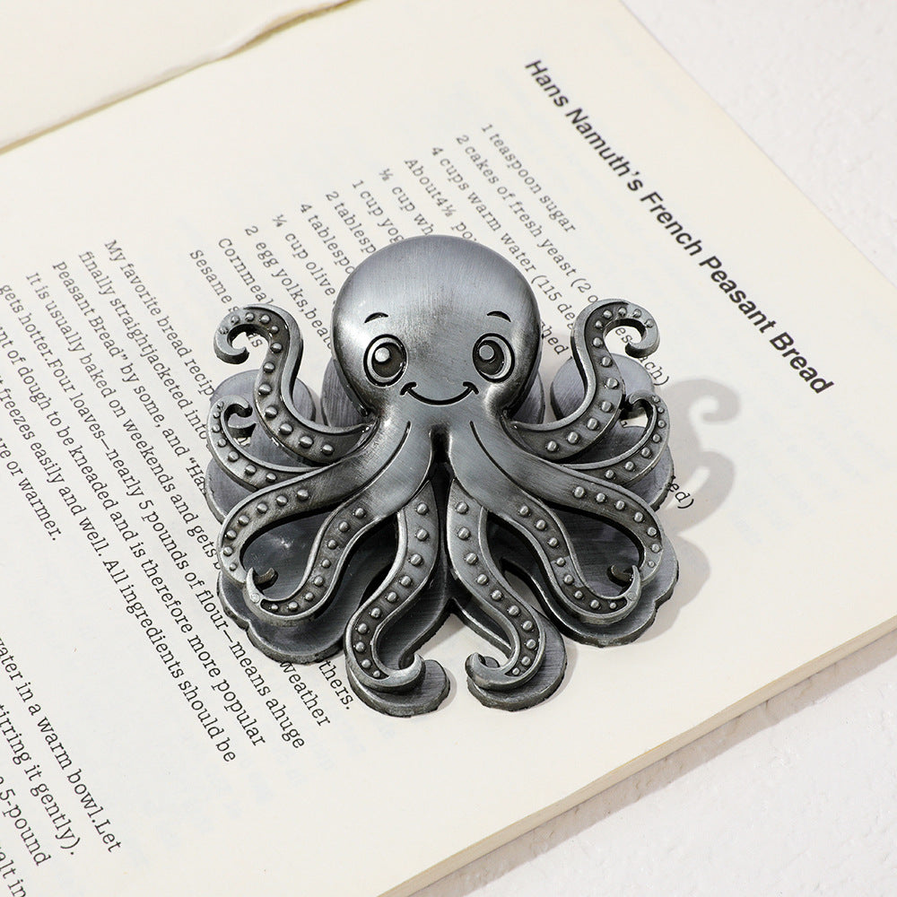 0917 Vintage metal octopus clip