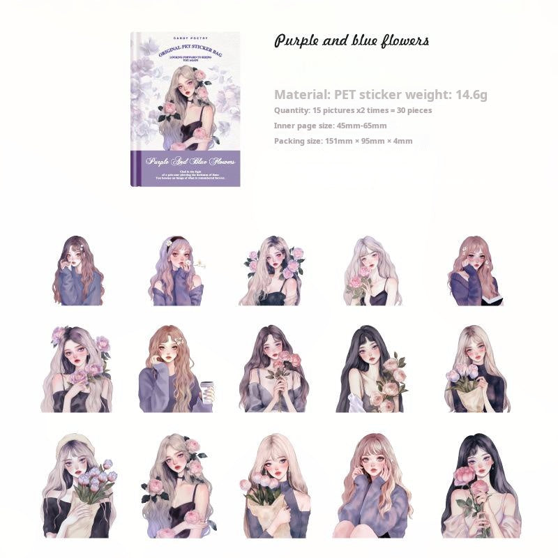 0607 Girl sticker -30Pcs each pack