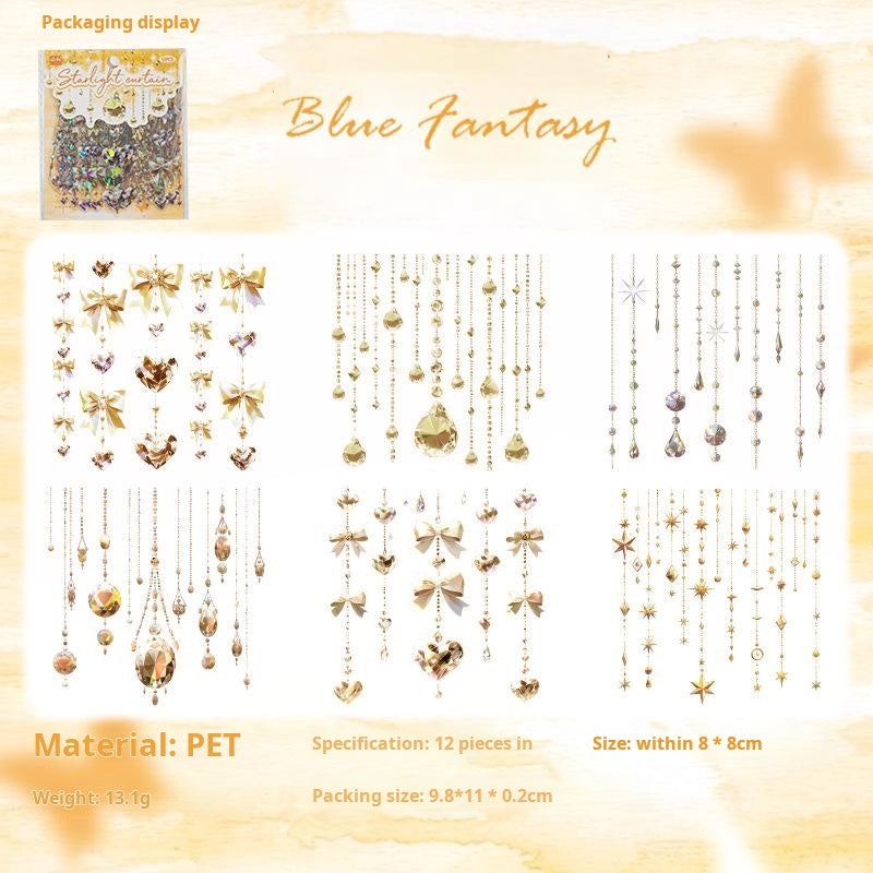 0531 Star Diamond PET Sticker -12Pcs each pack
