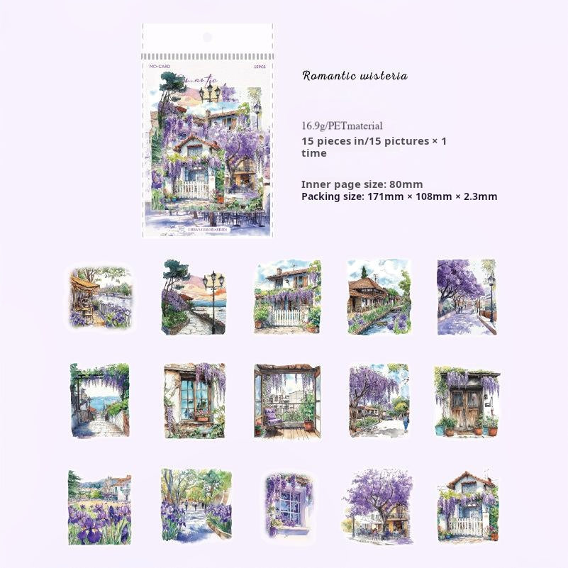 0607 City color sticker -15Pcs each pack