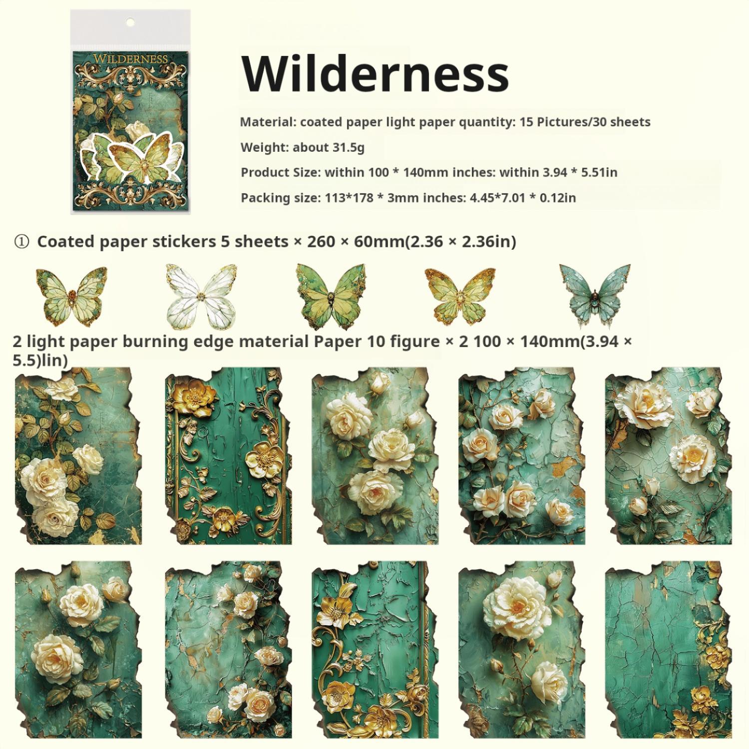 0530 Butterfly and flower Mixed pack -30Pcs each pack