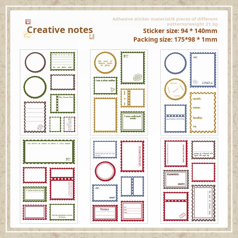 0524 Label Stickers -6Pcs each pack