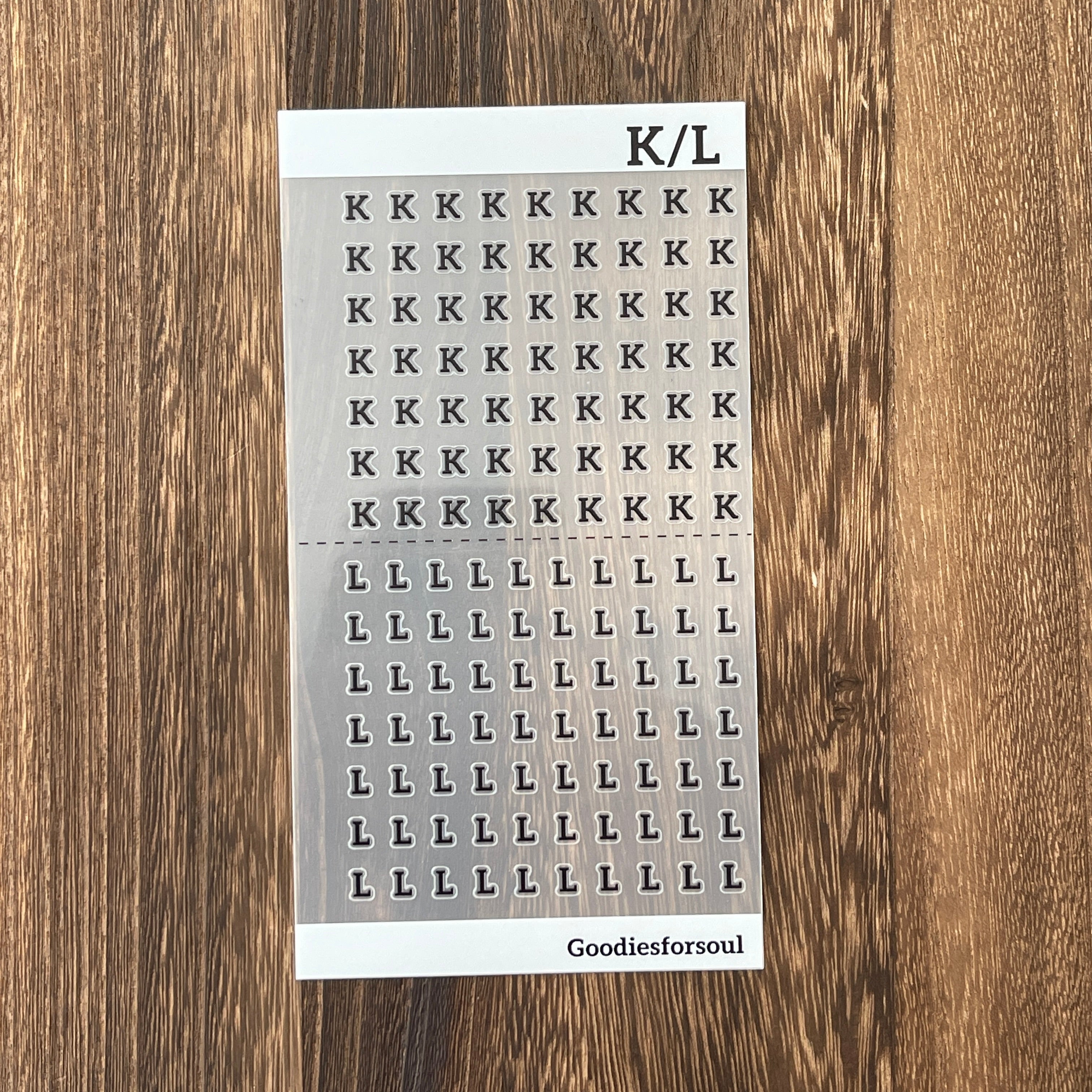 Letter PET stickers *can be stored in A6 binder