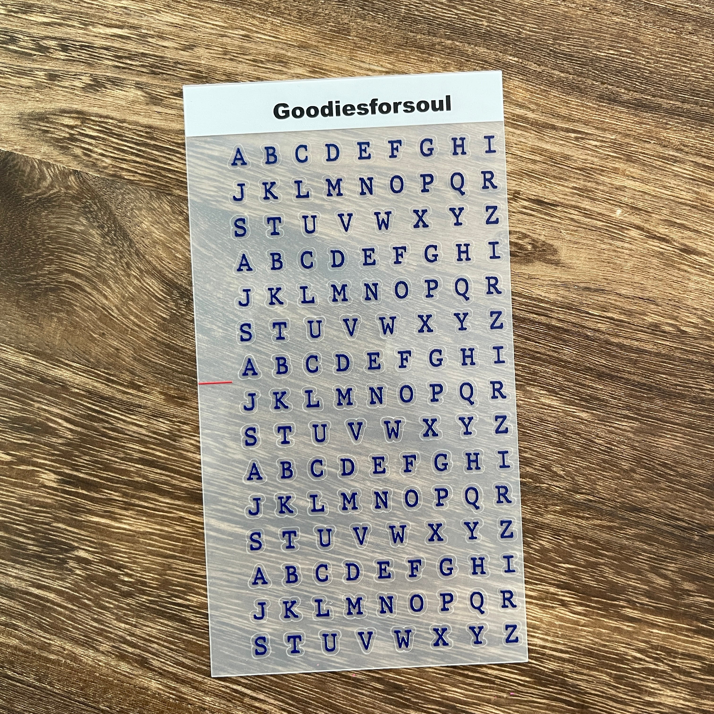 3D Letter stickers *can be stored in A6 binder