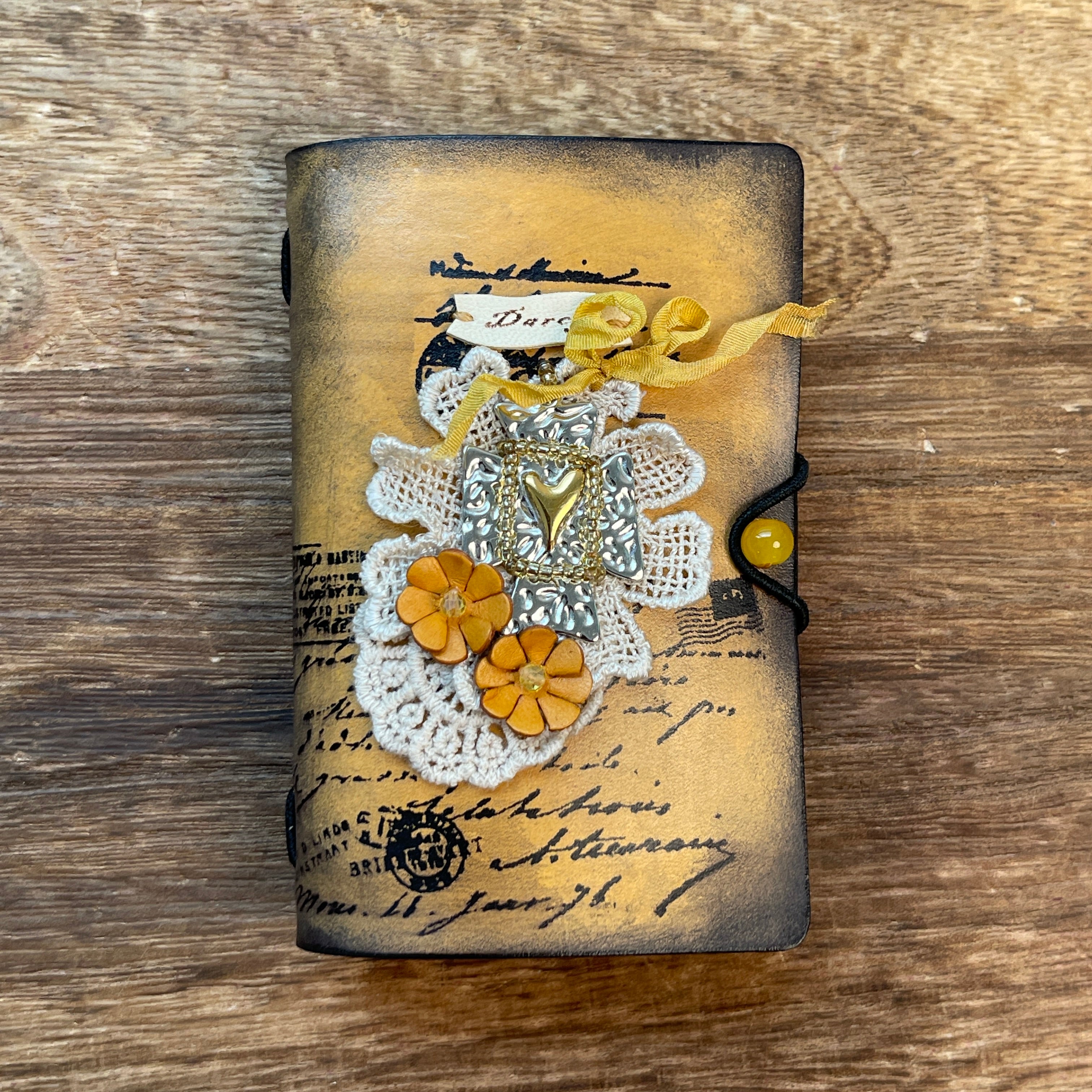 Handmade leather small journal