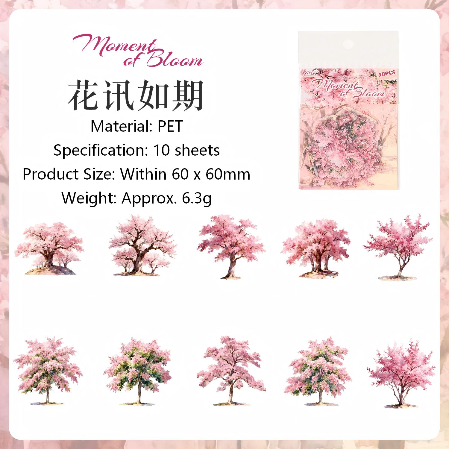 Forest PET Stickers -10Pcs each pack