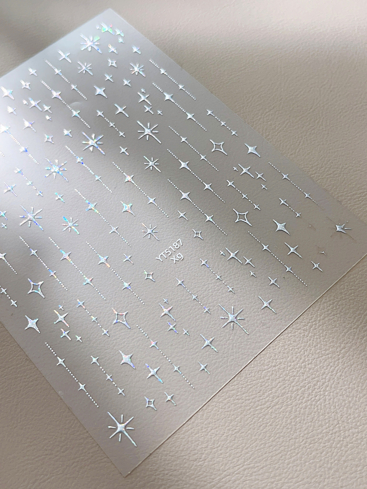 1211 M274- Star Embossed Mini sticker 1 Pcs