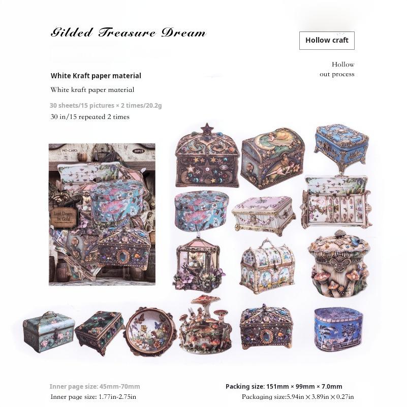 0524 Medieval Collections diecut cardstock Solid Sticker - 30Pcs each pack