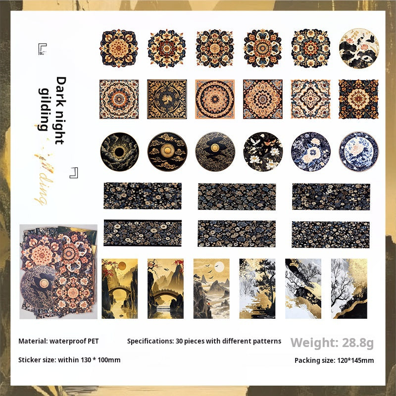 0612 Classical pattern PET sticker -30Pcs each pack