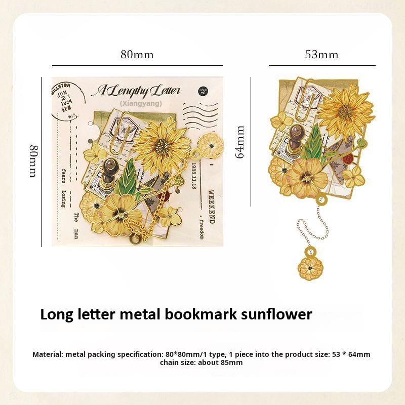 0728 Flower Metal Bookmark