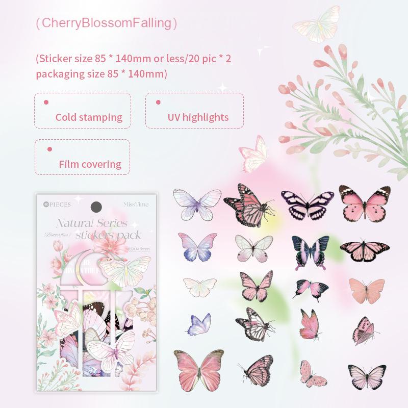 0612 Butterfly PET sticker -40Pcs each pack