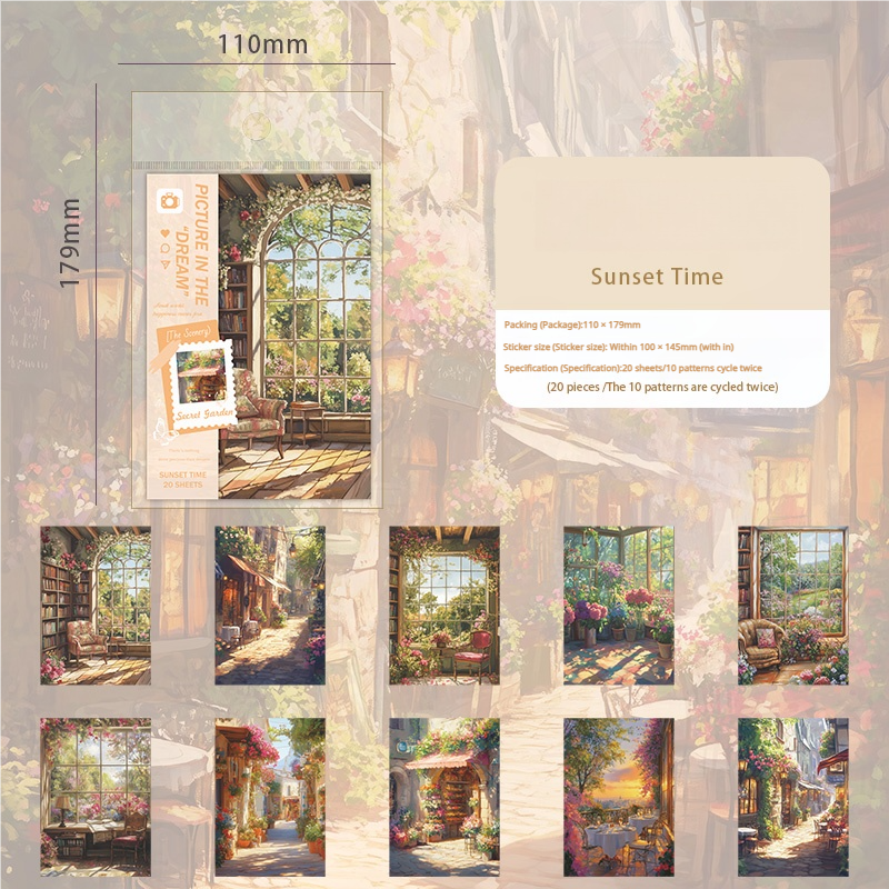 0628 Garden paper -20Pcs each pack