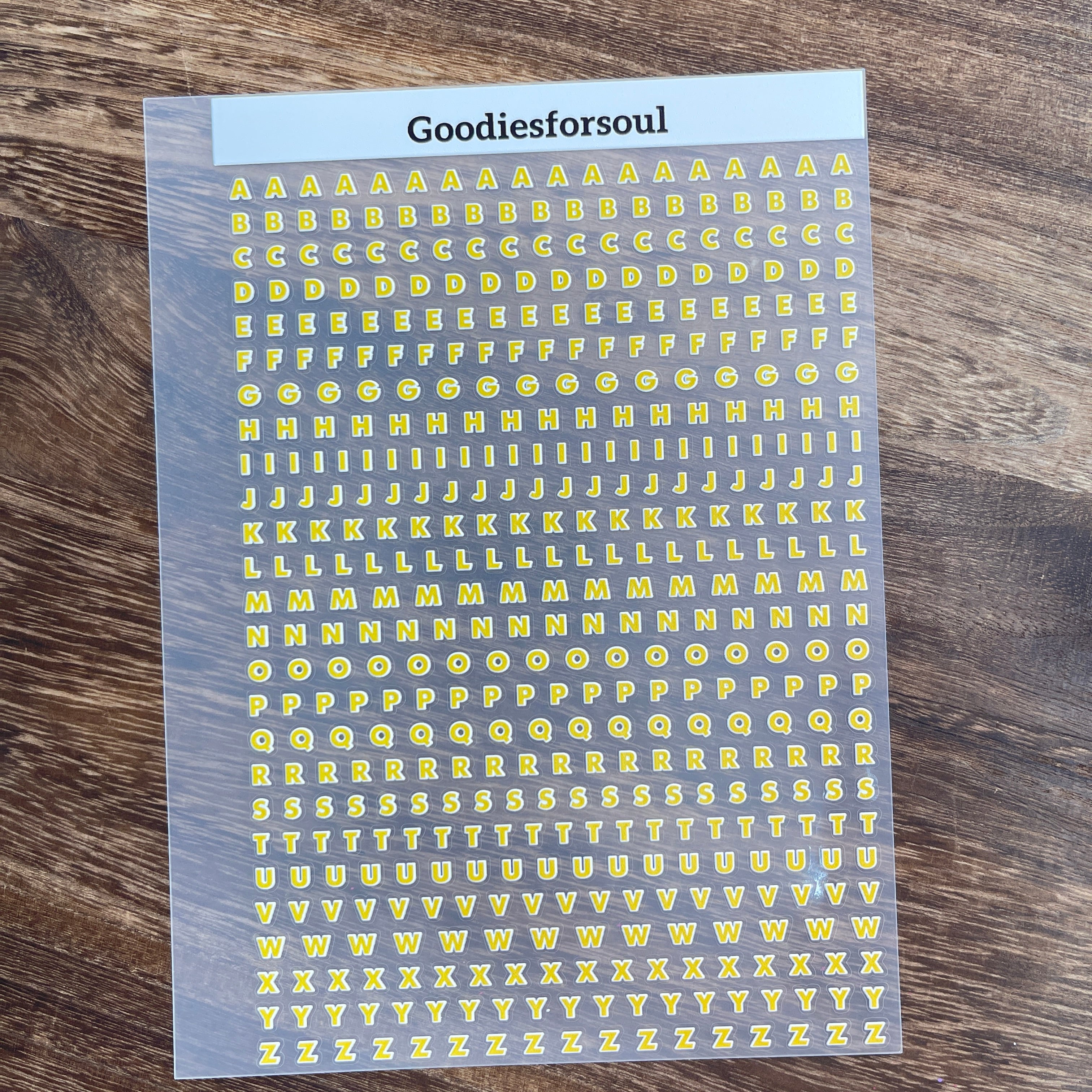 Stroke letter sticker *can be stored in A5 binder