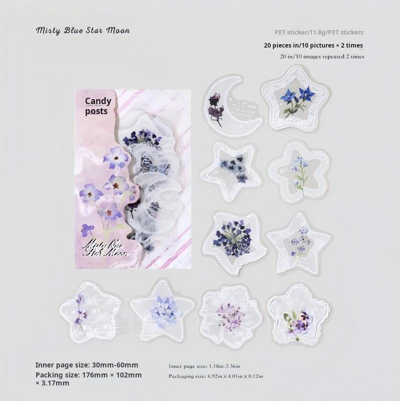 260112 Lace PET sticker -20Pcs each pack