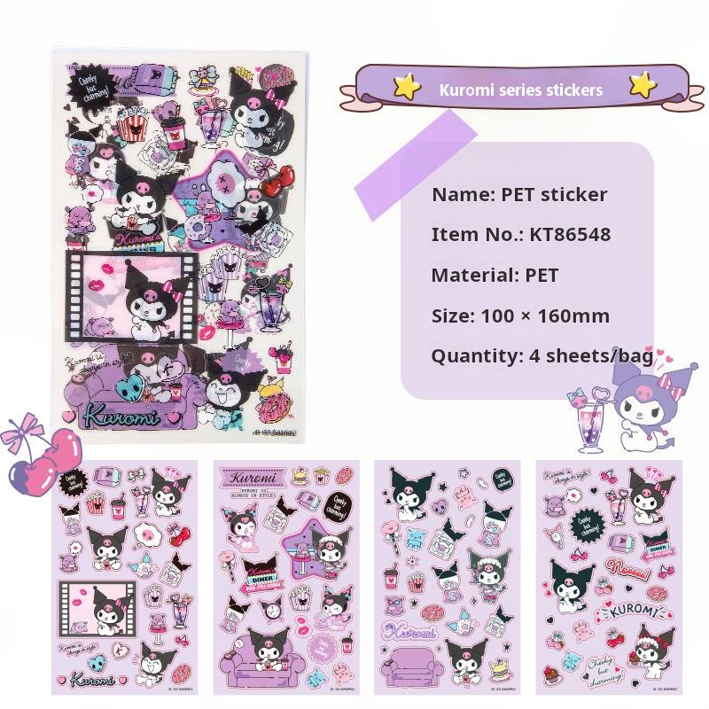 260103 Sanrio PET sticker -4Pcs each pack