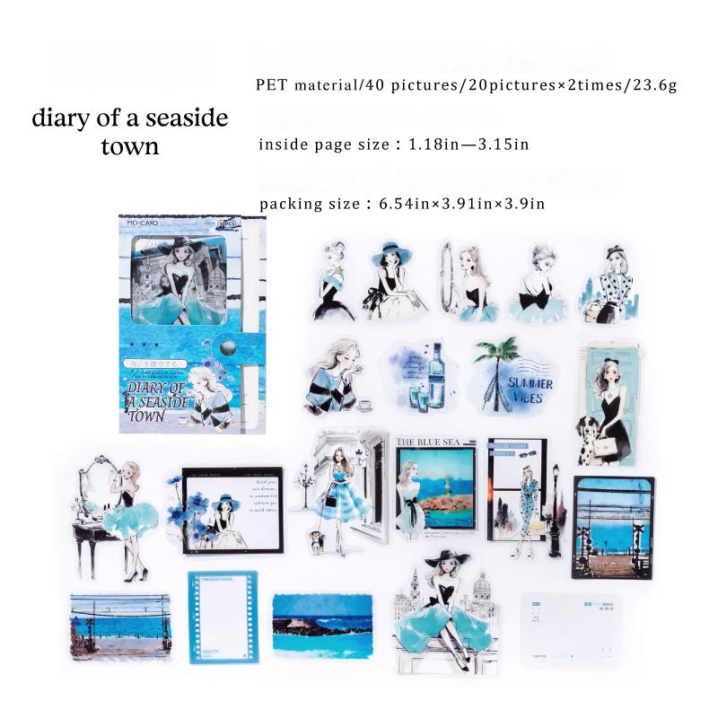 0724 Girl PET sticker -40Pcs each pack
