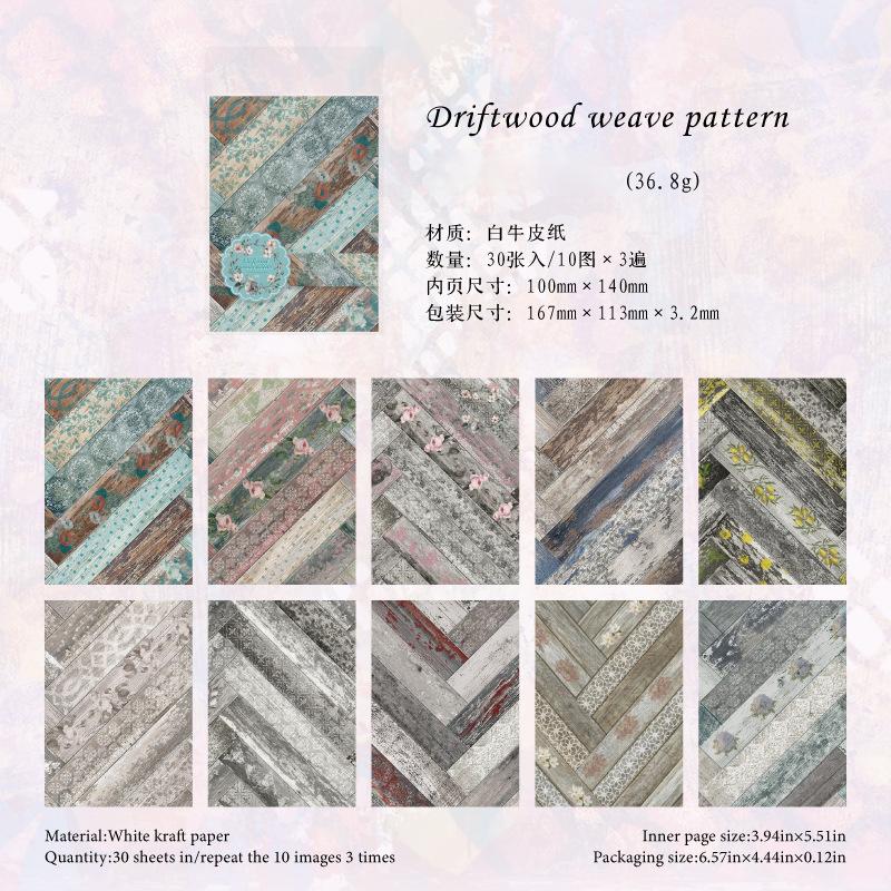 0531 Plant wood wall Solid paper -30Pcs each pack